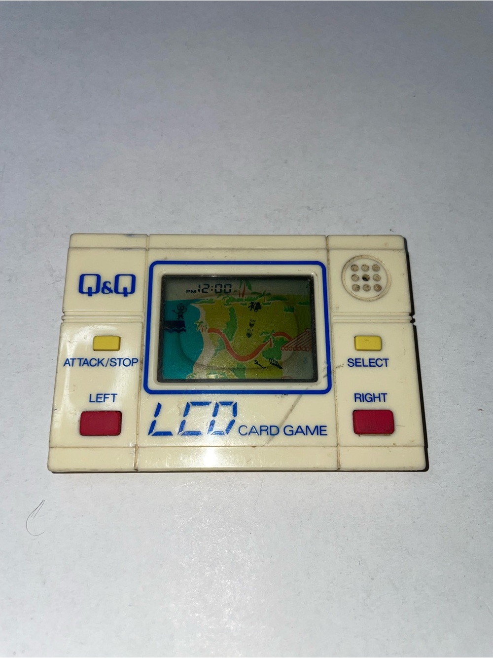 Q&Q Treasure Island LCD Card Game - 1984 Vintage Japanese Handheld CG-4 WORKING